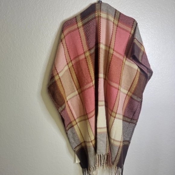 NWT Anthropologie do everything in love plaid poncho sz one size - Picture 6 of 6